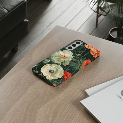 Floral Phone Case - Tough Cases, Botanical Design, Gift for Friends, Trendy Mobile Cover, Personalized Phone Accessory