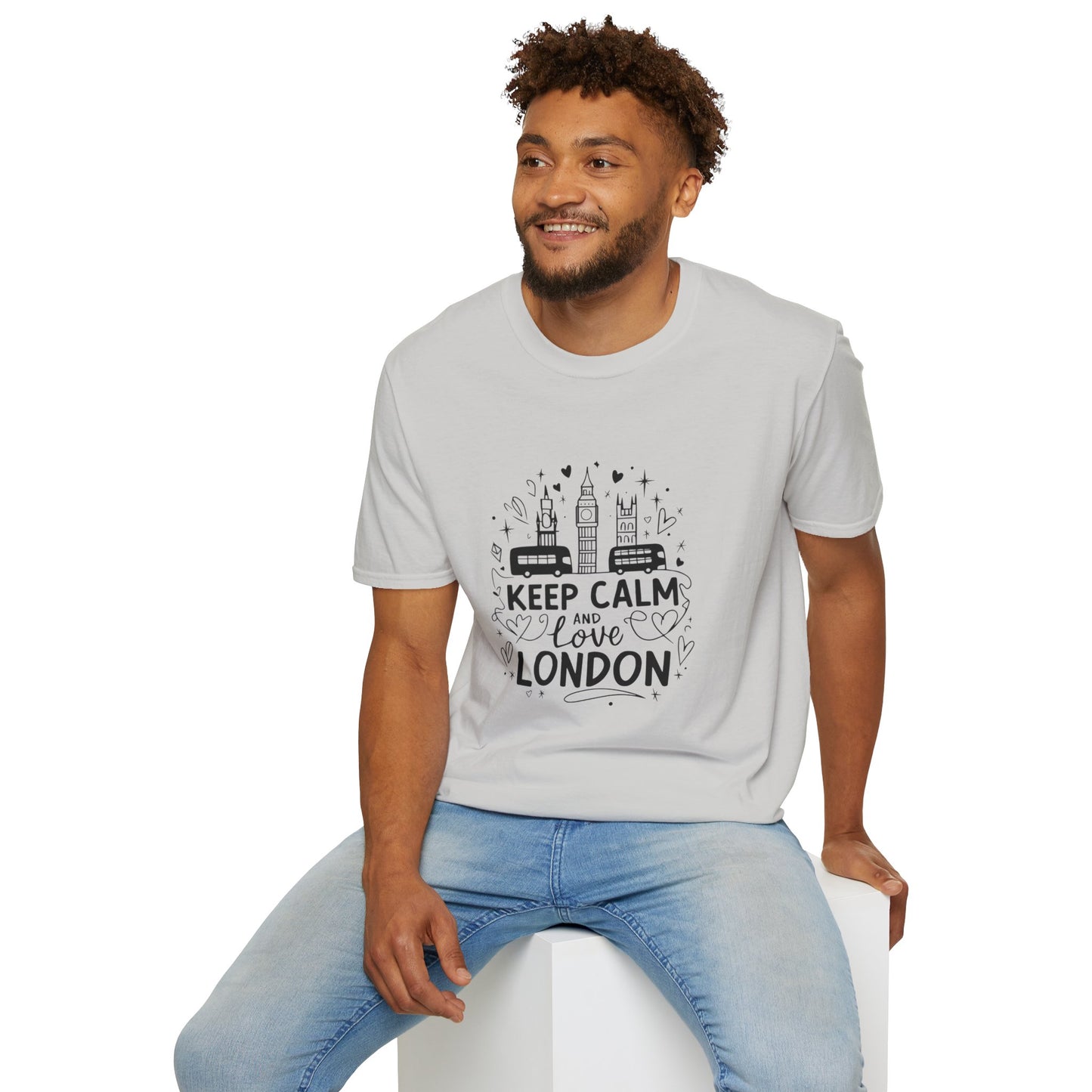 Keep alm and Love London Unisex Softstyle T-Shirt