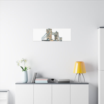 London Bridge Matte Canvas Wall Art, Elegant Home Decor, Unique Gift for Art Lovers, Travel Enthusiast Wall Decor, Modern Aesthetic