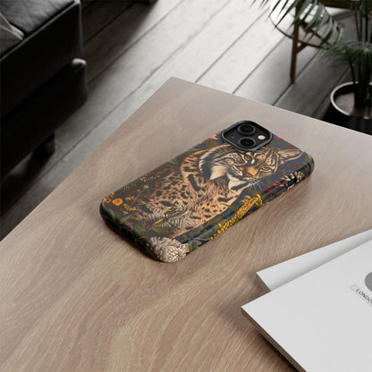 Wildlife Phone Case with Lynx Design, Tough Cases, Animal Lovers Gift, Nature Inspired Accessories, Unique Tech Protection