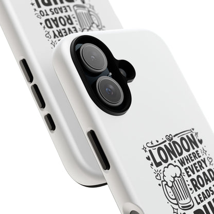 London Pub-Themed Phone Case - Where Every Road Leads to a Pub!