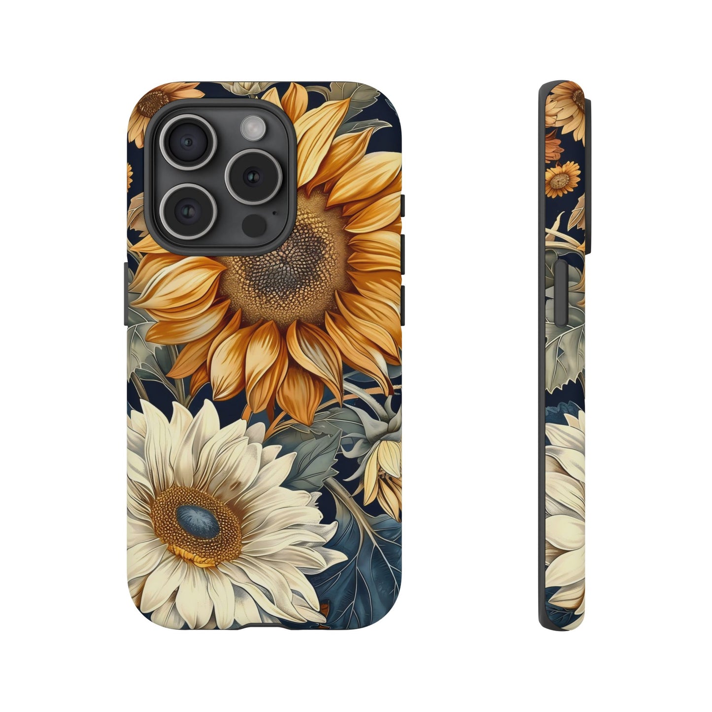 Floral Phone Case for Tough Cases, Sunflower Design, Nature Lover Gift, Birthday Present, Eco-Friendly Accessories, Summer Vibes