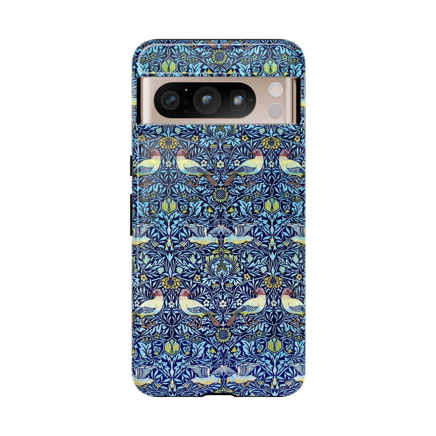 Bird and Floral Pattern Phone Case, Tough Cases, Gift for Nature Lovers, Eco-friendly, Custom Phone Accessories, All-Occasion