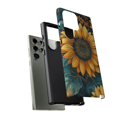 Sunflower Phone Case - Bright Floral Design, Stylish Tough Cover for Sunflower Lovers, Gift for Plant Enthusiasts, Mom Gift, Nature Lovers