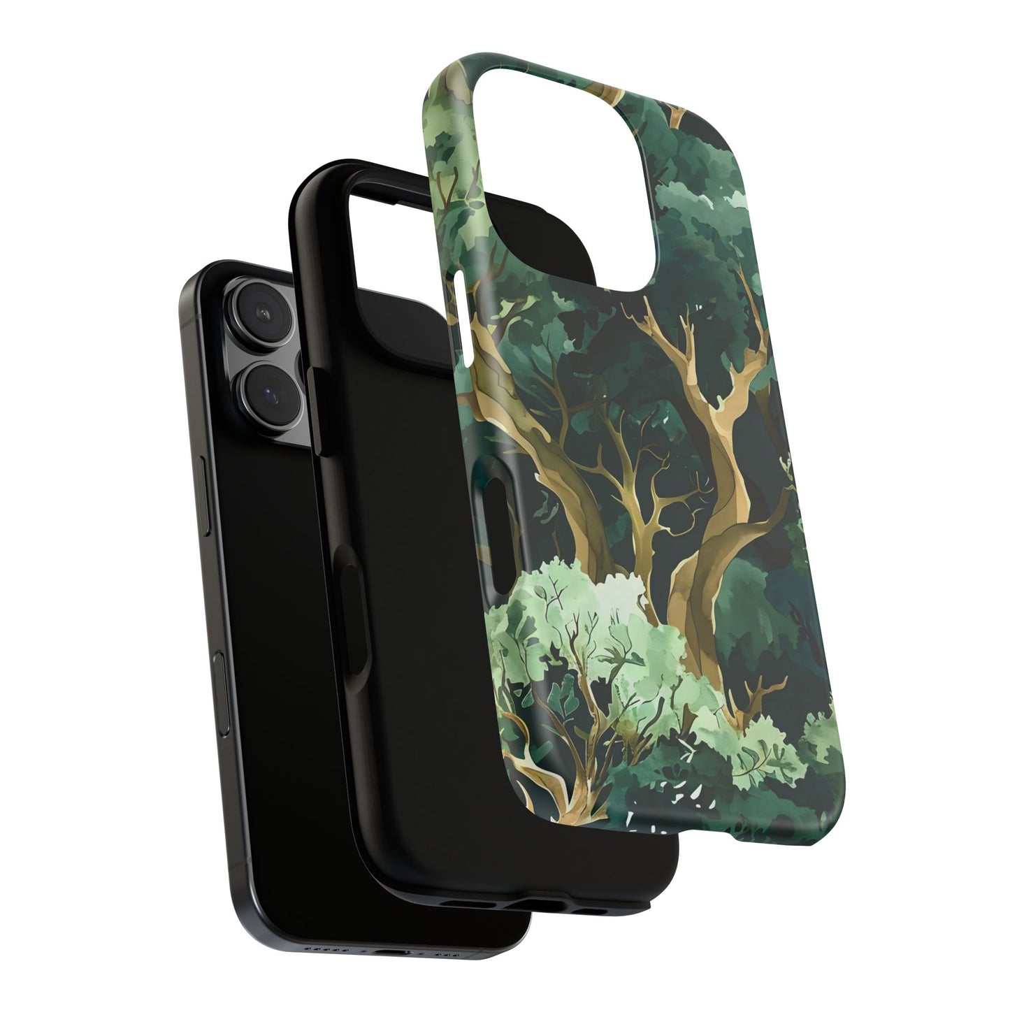 Forest Green Phone Case, Nature-Inspired Tough Cases, Eco-Friendly Gift, Outdoor Lover Accessory, Unique Phone Cover