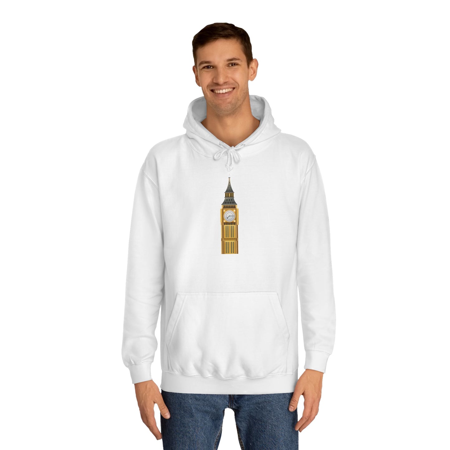 Unisex College Hoodie - Iconic Big Ben Crown Jewel of London