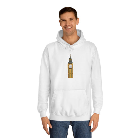 Unisex College Hoodie - Iconic Big Ben Crown Jewel of London