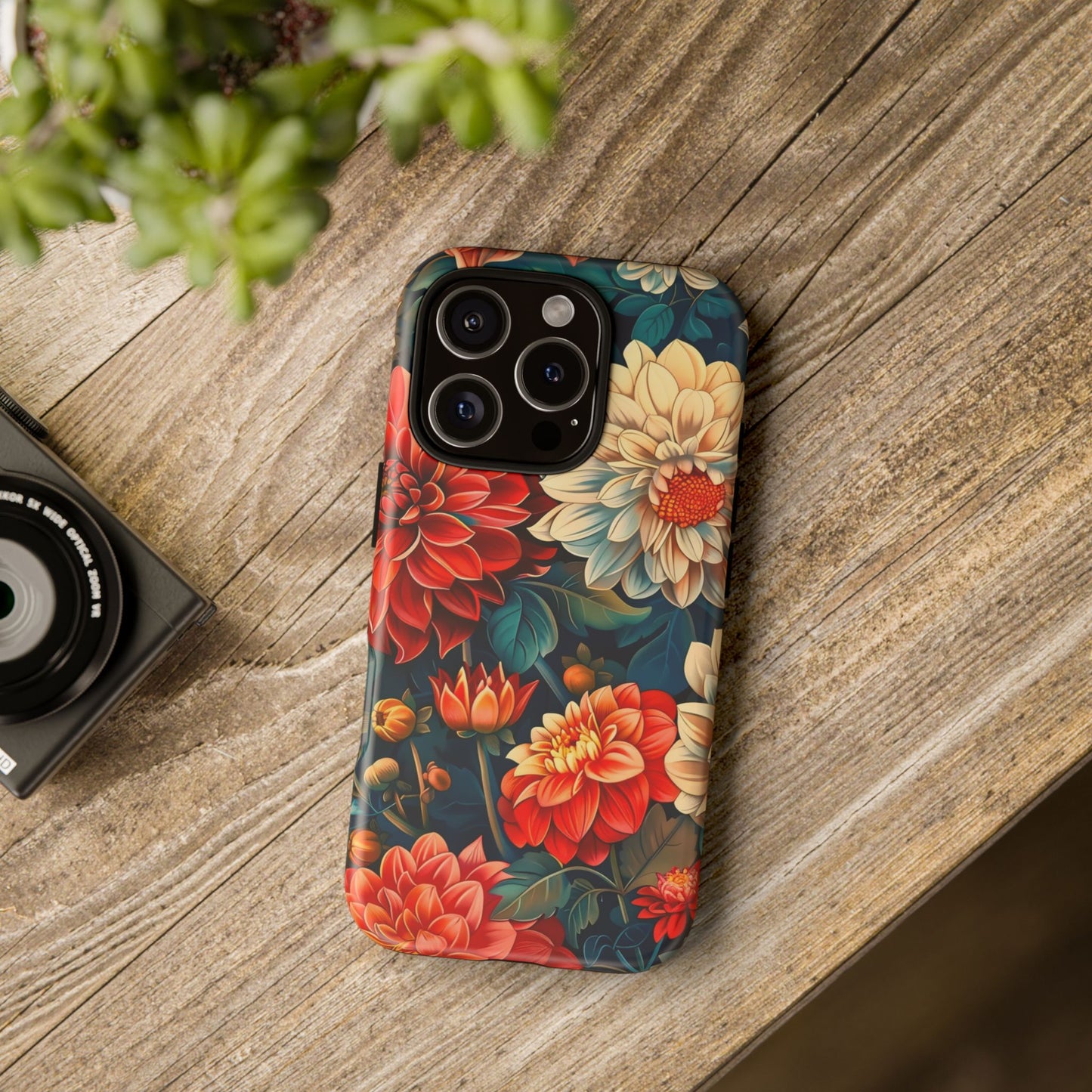 Floral Phone Case - Vibrant Tough Cases, Stylish Floral Cell Phone Cover, Gift for Her, Trendy Phone Accessory, Flower Design