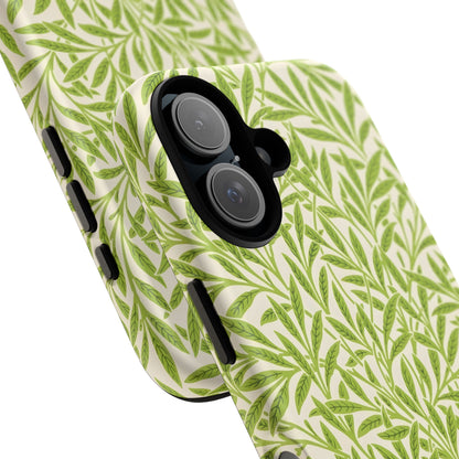 Green Leaf iPhone Case, Tough Cases, Botanical Phone Protection, Eco-Friendly Cover, Nature Lover Gift, Trendy Cell Phone Accessory