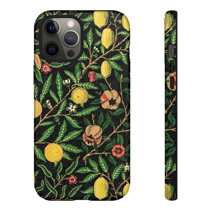 Tough Cases Phone Case, Floral Phone Cover, Tough Phone Protection, Gift for Plant Lovers, Black Background, Eco-Friendly Design