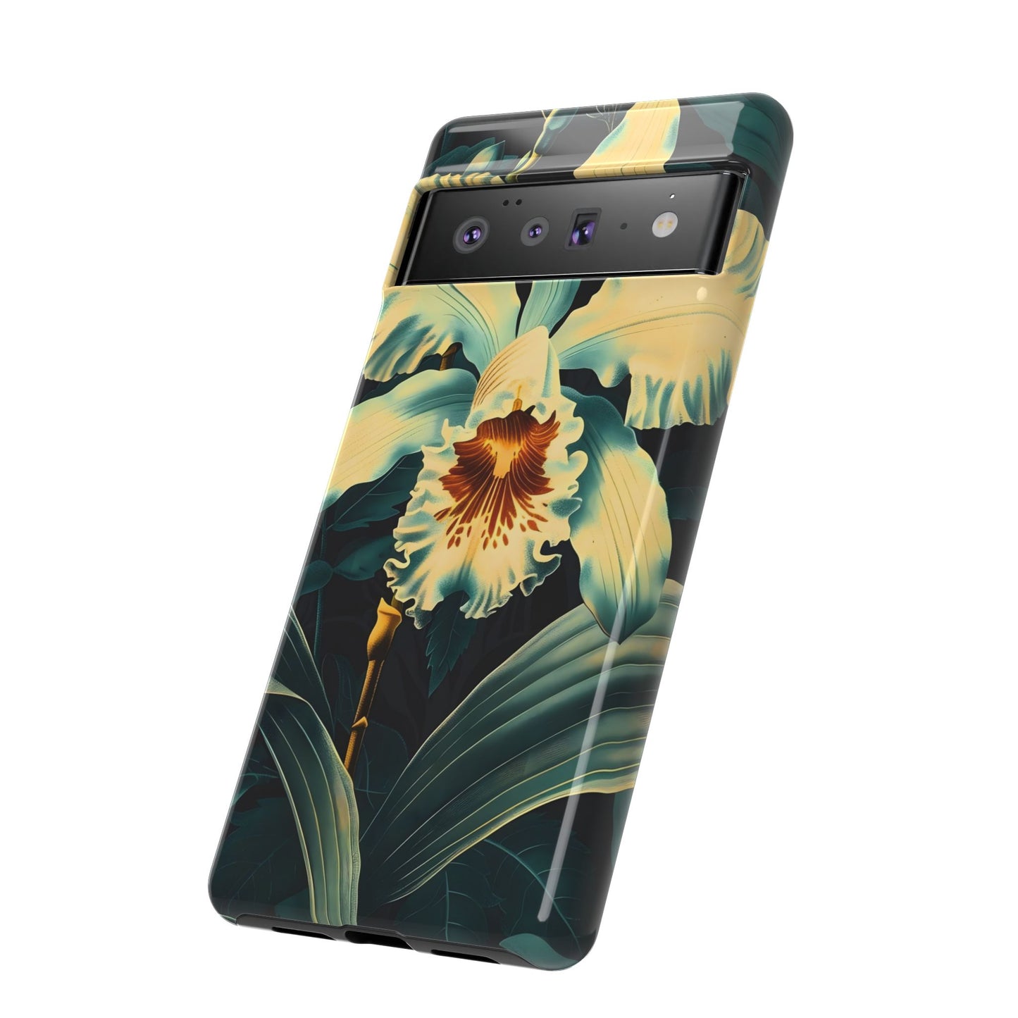 Floral Phone Case - Tough Cases with Orchid Design, Durable Smartphone Cover for Nature Lovers, Floral Gift for Her, Botanical [...]