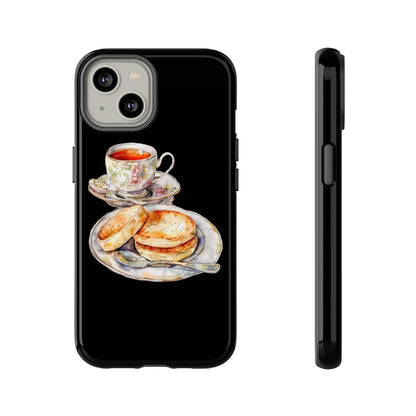 Tea Time Phone Case with Cookies Design, Cute Phone Cover, Gift for Tea Lovers, Kitchen Decor, Whimsical Style