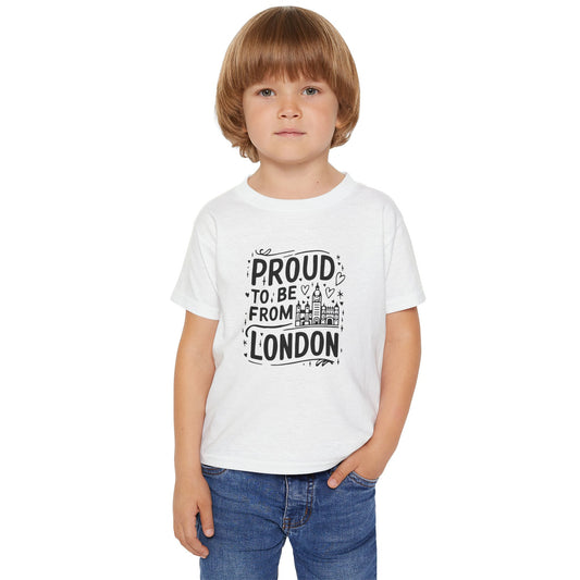 Toddler T-Shirt - Proud to be from London -  Cute Kids' Apparel for Young Londoners