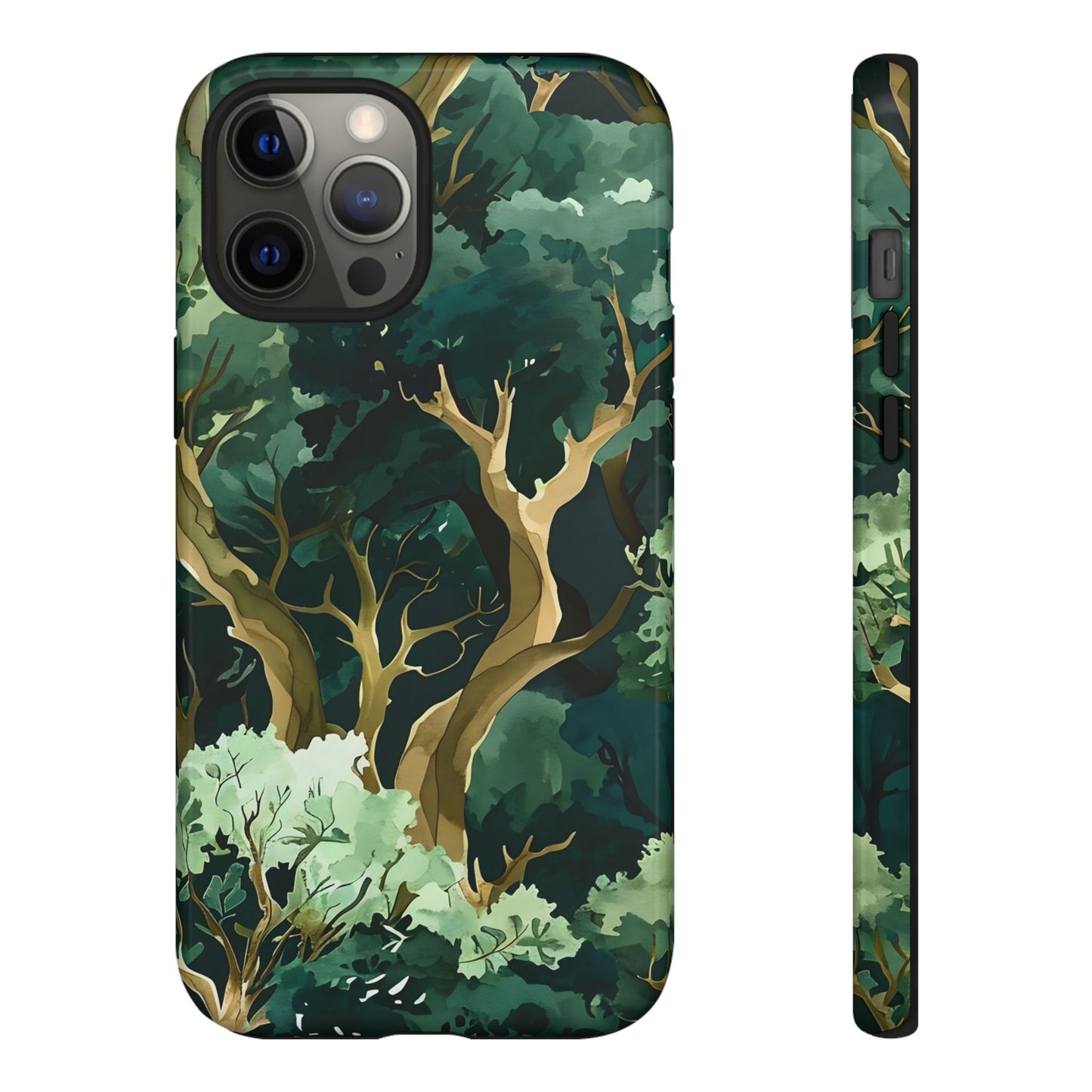 Forest Green Phone Case, Nature-Inspired Tough Cases, Eco-Friendly Gift, Outdoor Lover Accessory, Unique Phone Cover