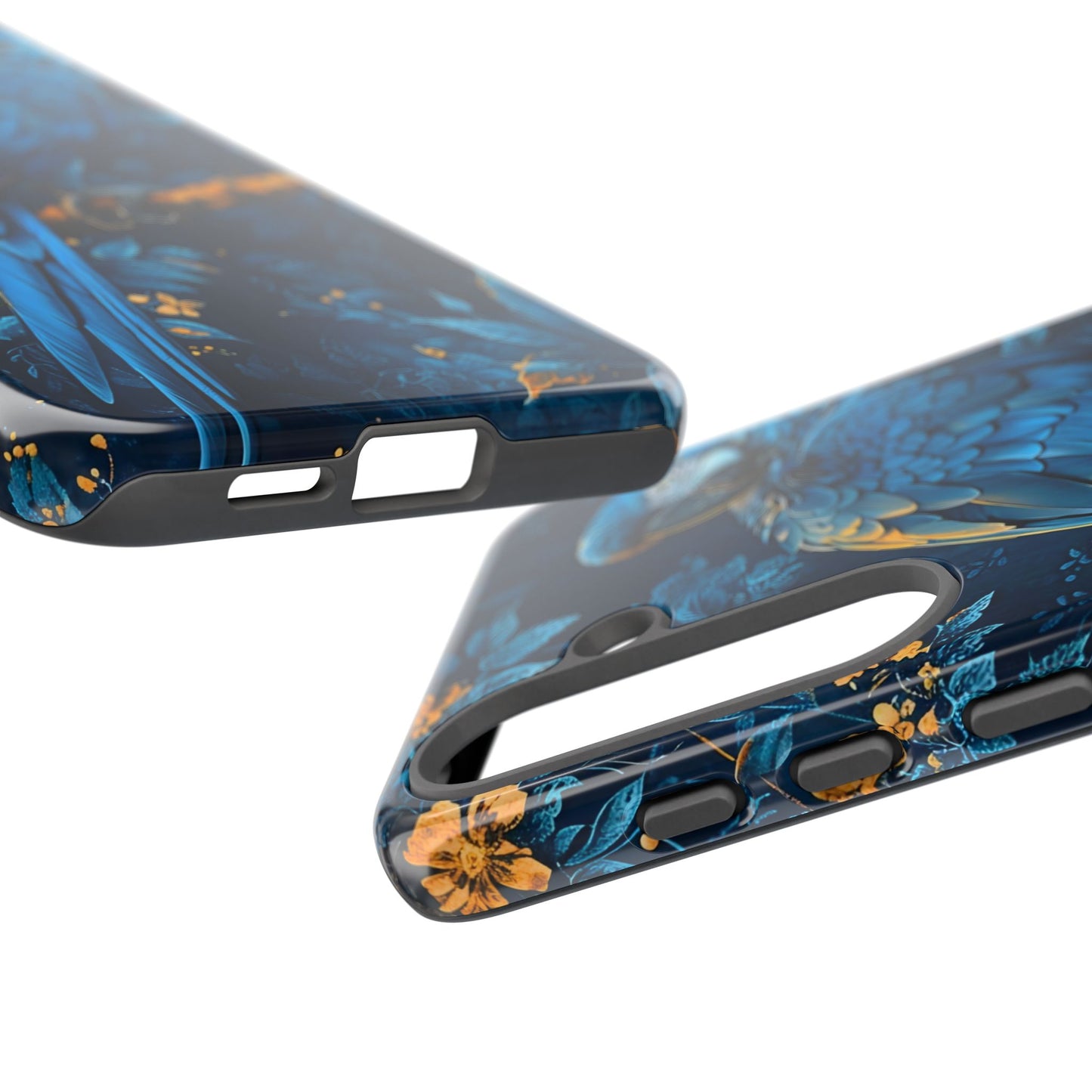 Tough Cases - Vibrant Blue Parrot Phone Case, Tropical Bird Phone Cover, Nature Lover Gift, Eco-Friendly Accessories, Unique Wildlife Decor