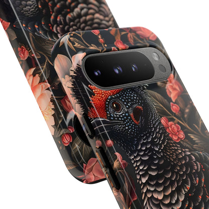 Tough Cases: Floral Design Phone Case, Stylish Protection for Your Phone, Unique Gift for Bird Lovers, Vibrant Floral Art, [...]