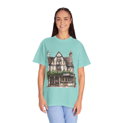 Unisex Garment-Dyed T-shirt - Heritage in Stone - Traditional British Village Homes