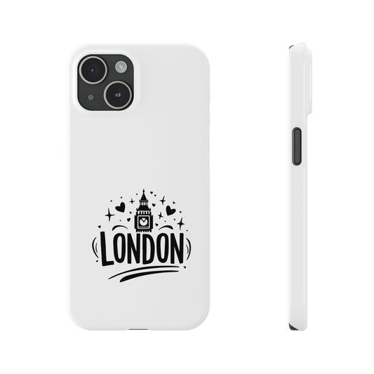 London-Inspired Slim Phone Case, Travel Gift, Custom Phone Cover, Unique Mobile Accessory, London Souvenir, Ideal for Tourists