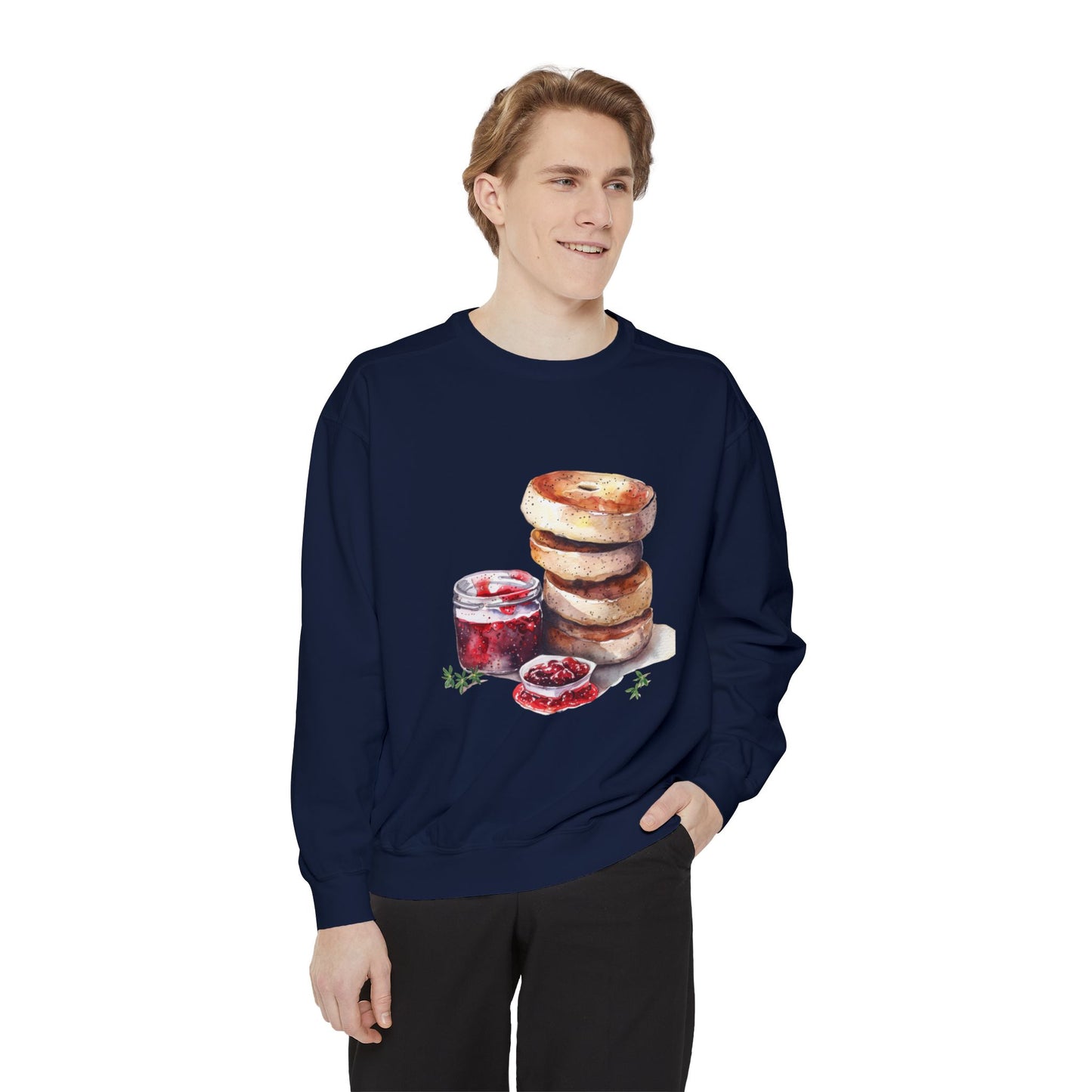 Unisex Garment-Dyed Sweatshirt - British Food Traditional Dishes and Culinary Delights
