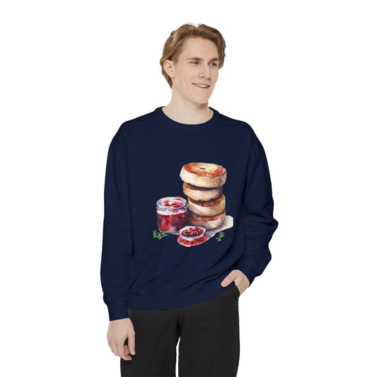 Unisex Garment-Dyed Sweatshirt - British Food Traditional Dishes and Culinary Delights