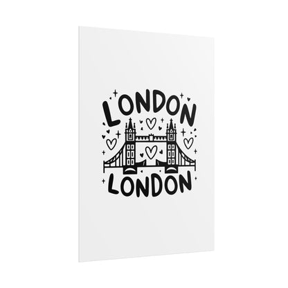 Charming London Rolled Poster for Home Decor, Wall Art, Travel Gift, Office Wall Decor, London Themed Decoration