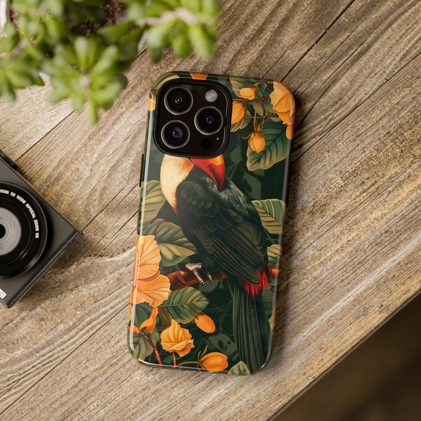 Tropical Toucan Phone Case, Exotic Bird Cover, Nature Lover Gift, Eco-Friendly Design, Customizable Tech Accessory