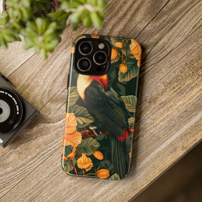 Tropical Toucan Phone Case, Exotic Bird Cover, Nature Lover Gift, Eco-Friendly Design, Customizable Tech Accessory