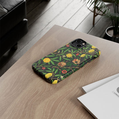 Tough Cases Phone Case, Floral Phone Cover, Tough Phone Protection, Gift for Plant Lovers, Black Background, Eco-Friendly Design