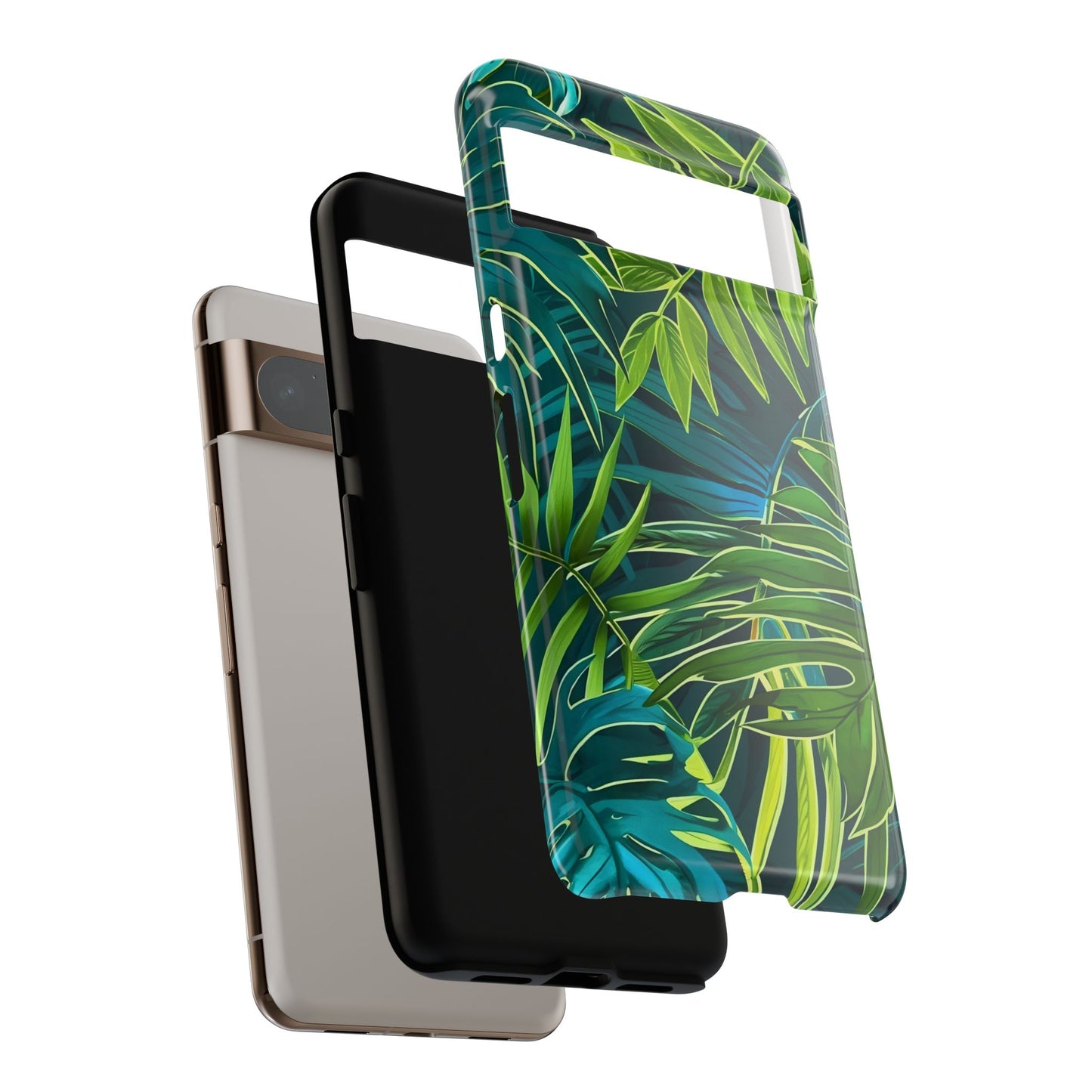 Tropical Phone Case - Durable Green Leaf Design, Eco-Friendly Gift, Trendy Accessory, Nature Lover's Case, Summer Vibes