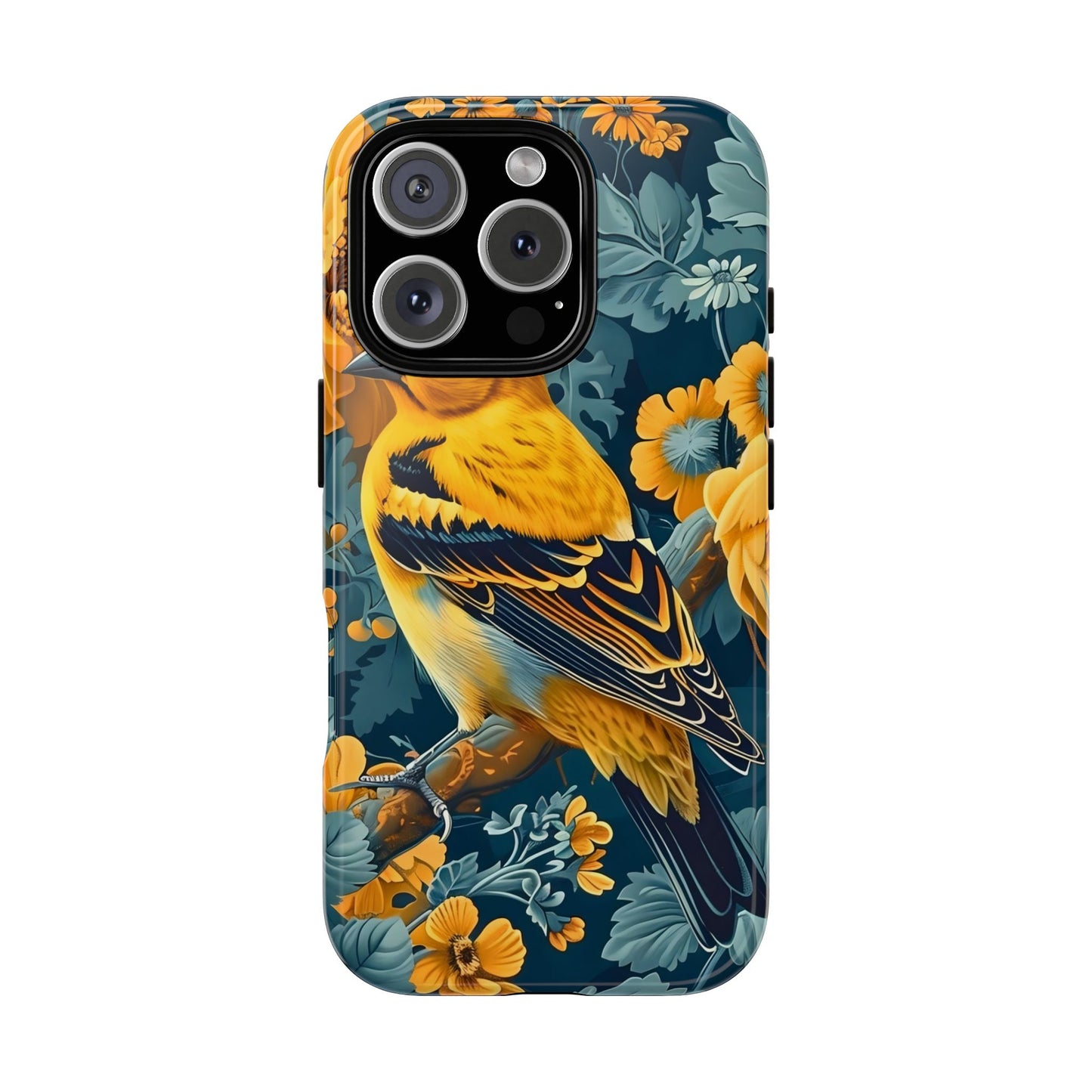 Colorful Bird Phone Case, Tough Phone Cover, Floral Phone Accessories, Nature Lover Gift, Unique Smartphone Case, Birthday Present