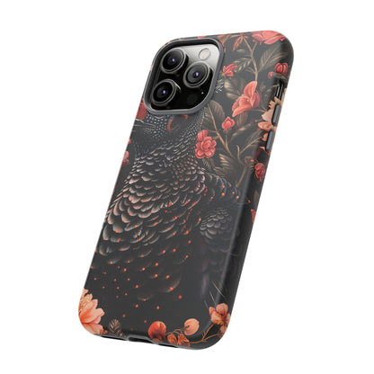 Tough Cases: Floral Design Phone Case, Stylish Protection for Your Phone, Unique Gift for Bird Lovers, Vibrant Floral Art, [...]