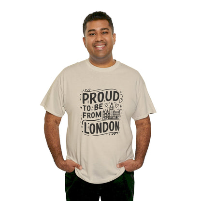 Proud to be from London Watercolor Art Collection Breathable Unisex Cotton T-Shirt