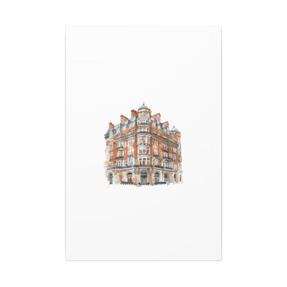 Artistic Matte Canvas Print of Historic Building, Wall Art Decor, Home Interior, Unique Gift, Fine Art, Architecture Lover, Urban Design