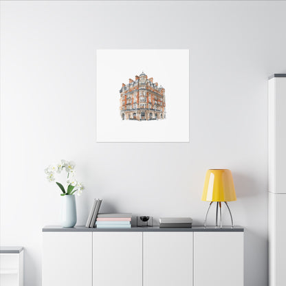 Artistic Matte Canvas Print of Historic Building, Wall Art Decor, Home Interior, Unique Gift, Fine Art, Architecture Lover, Urban Design
