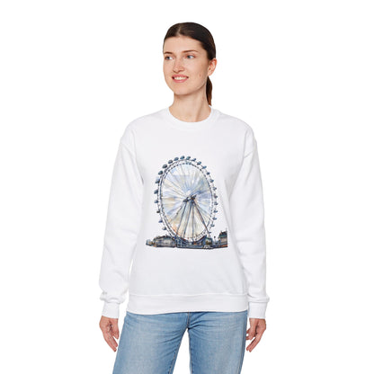 Unisex Heavy Blend™ Crewneck Sweatshirt - London Eye - Iconic Ferris Wheel