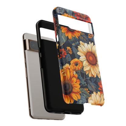 Floral Tough Phone Case | Sunflower Design, iPhone Cover, Protective Case, Gifts for Her, Floral Phone Accessory