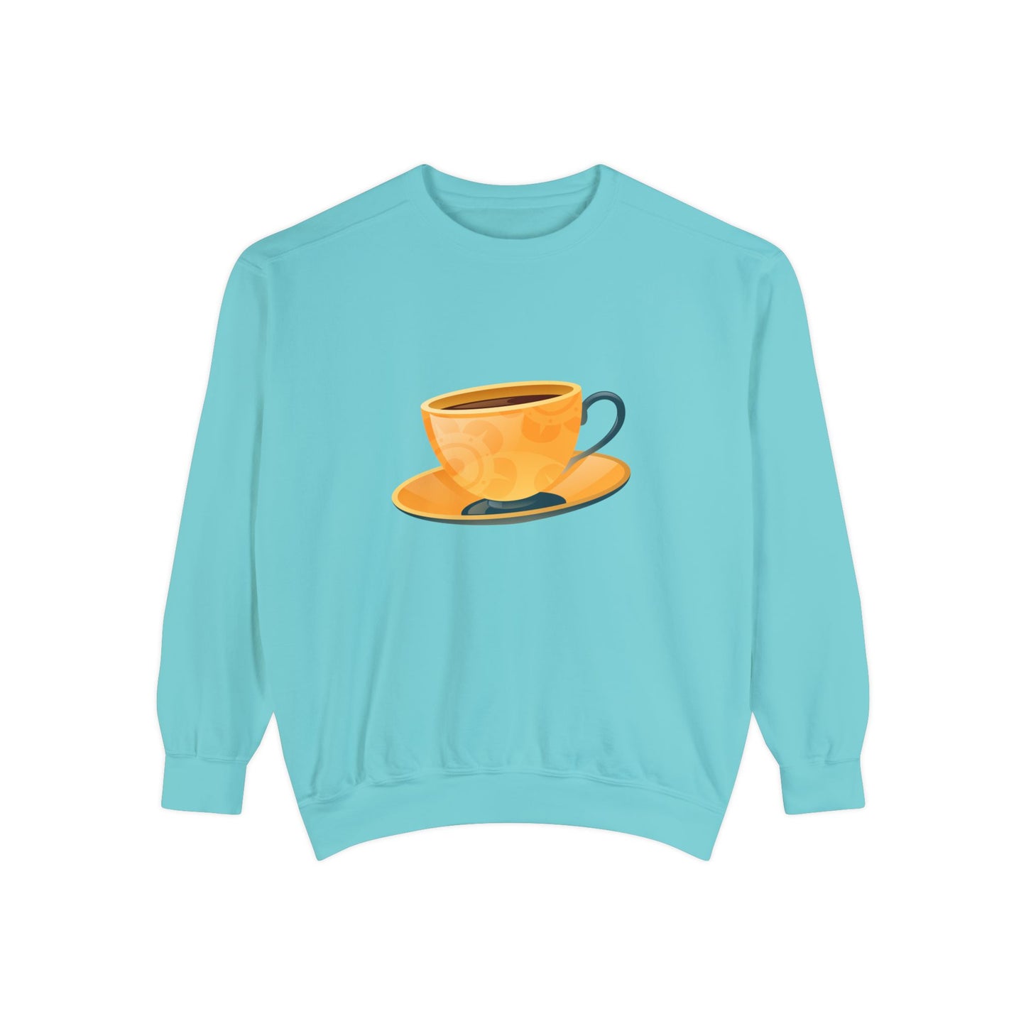 Unisex Garment-Dyed Sweatshirt Classy - Elegant British Tea Cup
