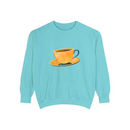 Unisex Garment-Dyed Sweatshirt Classy - Elegant British Tea Cup