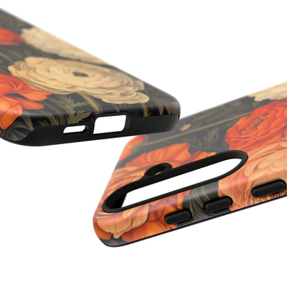 Floral Phone Case with Tough Protection, Blooming Ranunculus Design, Durable Cover, Gift for Flower Lovers, Eco-Friendly Phone Accessory
