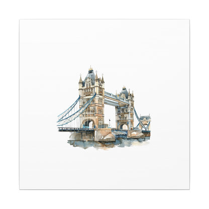 London Bridge Matte Canvas Wall Art, Elegant Home Decor, Unique Gift for Art Lovers, Travel Enthusiast Wall Decor, Modern Aesthetic