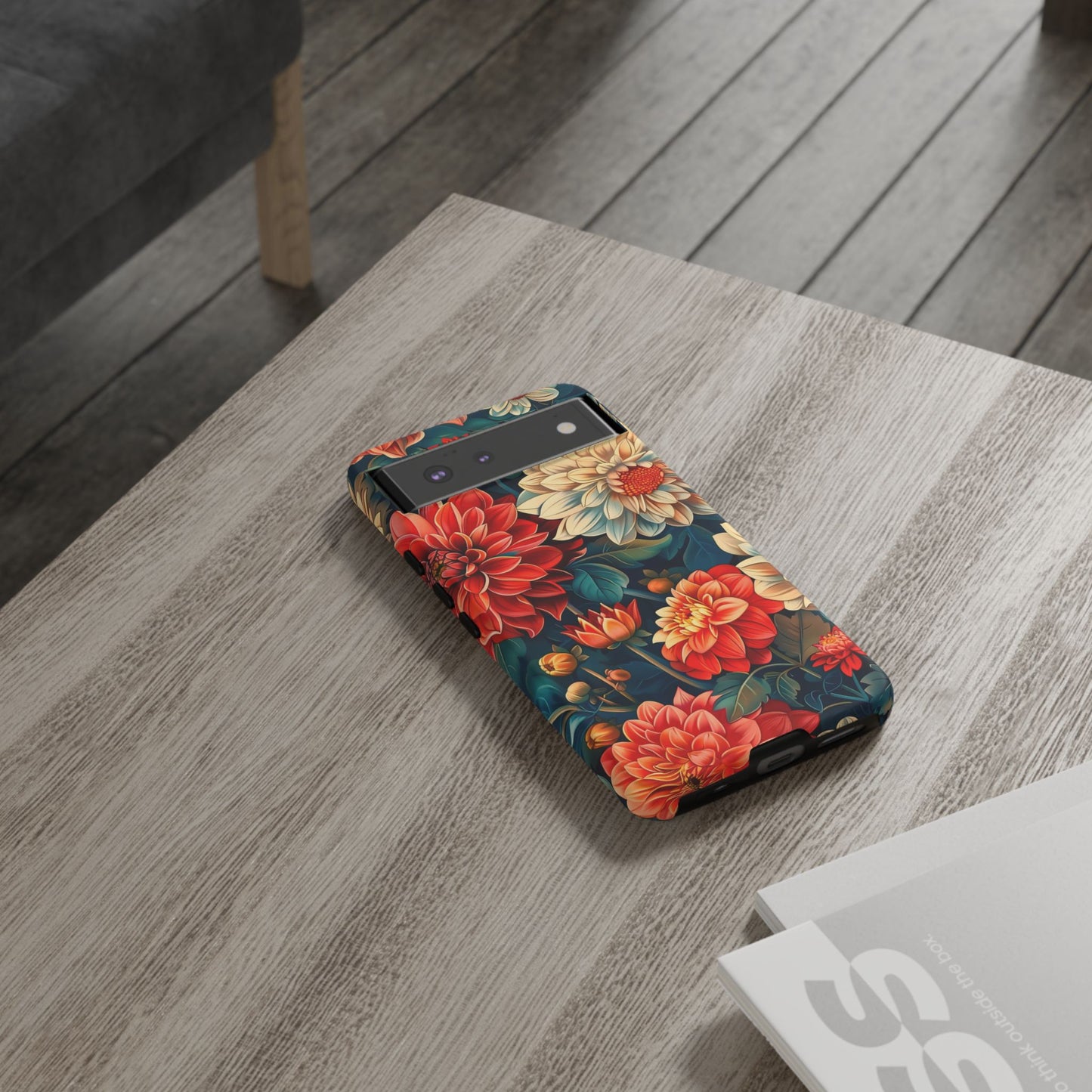 Floral Phone Case - Vibrant Tough Cases, Stylish Floral Cell Phone Cover, Gift for Her, Trendy Phone Accessory, Flower Design