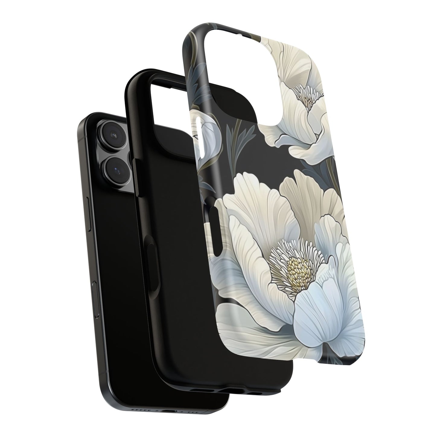 Floral Phone Case, Tough Cases for Women, Stylish Phone Cover, Floral Design Phone Protector, Nature Inspired Tech Accessories