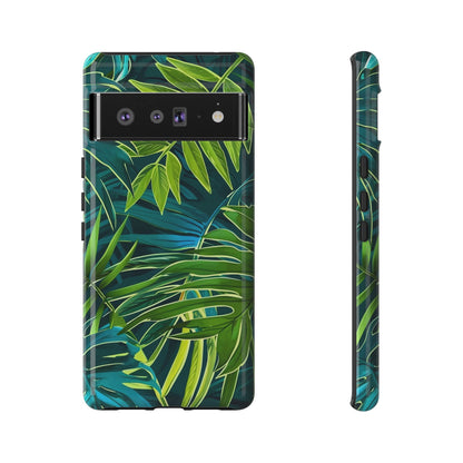 Tropical Phone Case - Durable Green Leaf Design, Eco-Friendly Gift, Trendy Accessory, Nature Lover's Case, Summer Vibes