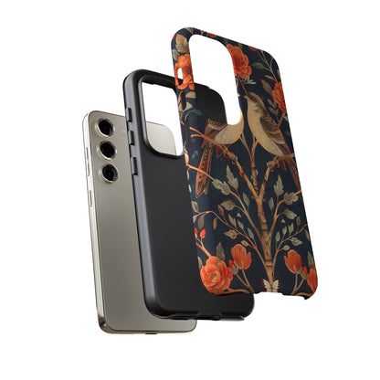 Floral Phone Case – Tough Cases with Bird Design, Unique Gift for Nature Lovers, Stylish Tech Accessory, Phone Cover, Artistic Case