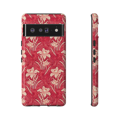 Floral Tough Phone Case - Durable, Stylish Accessory, Perfect Gift for Her, Floral Pattern, Customizable, Ideal for Daily Use
