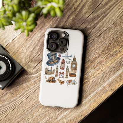 London-Themed Phone Case, Durable iPhone Cover, Gift for Travelers, Unique Cell Phone Accessories, Stylish Gadget Protection