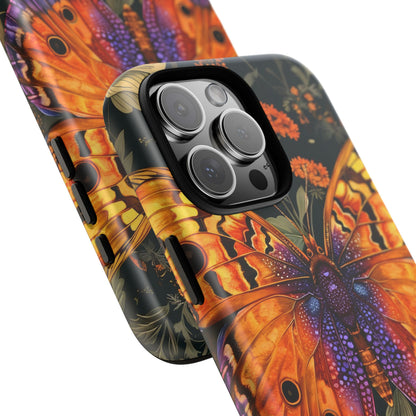 Butterfly Phone Case, Tough Cases for Nature Lovers, Vibrant Floral Design, Gift for Her, Cute Phone Accessories, Butterfly Artwork
