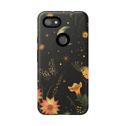 Floral Phone Case - Tough Cases with Moon and Butterflies, Bohemian Chic, Gift for Nature Lovers, Unique Tech Accessories, Stylish [...]