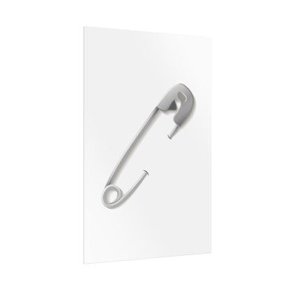 Minimalist Safety Pin Wall Art, Modern Decor, Unique Gift, Home Aesthetic, Art Print, Rolled Poster, Contemporary Interior Design