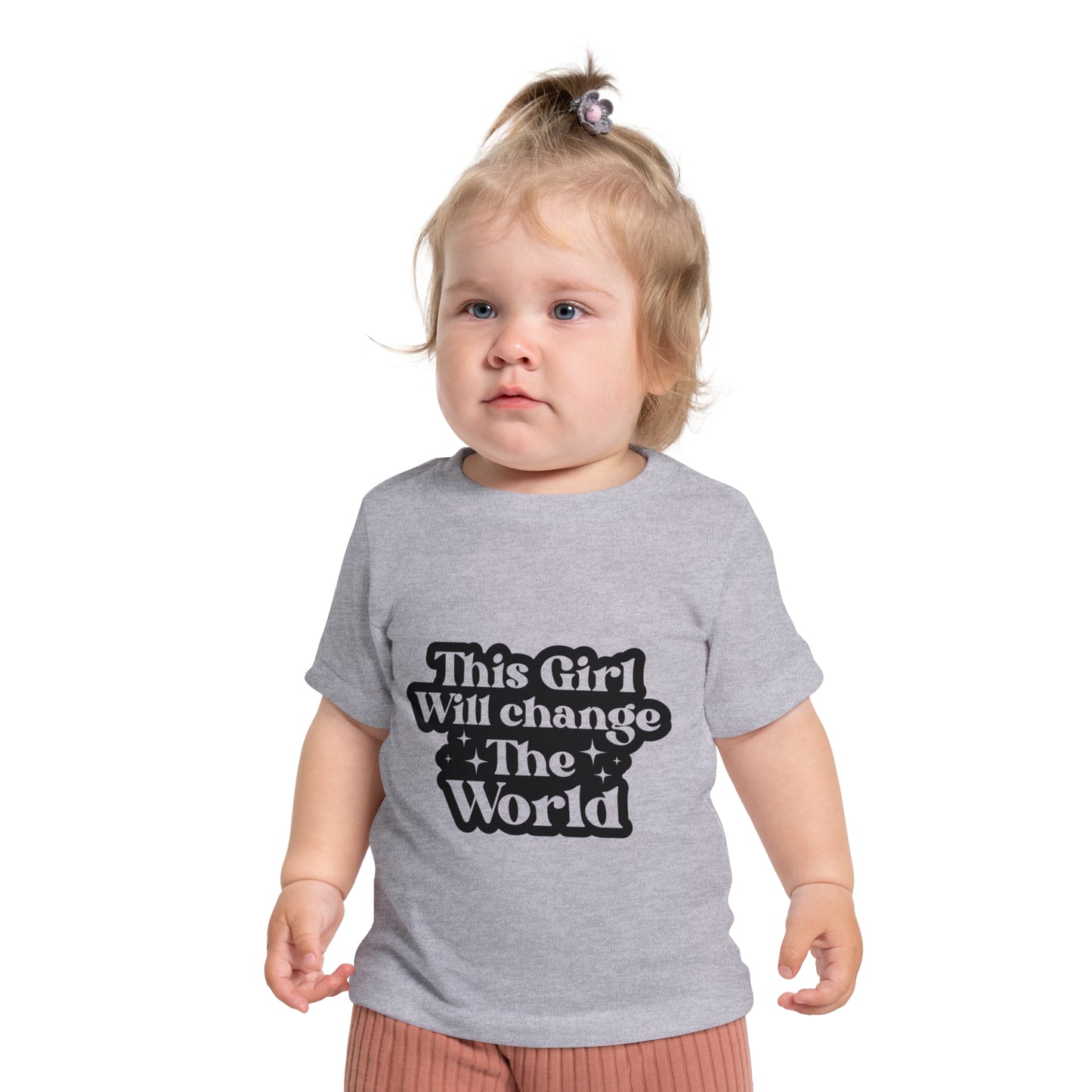 Inspiring Baby T-Shirt - "This Girl Will Change The World" - Short Sleeve Tee for Future Leaders